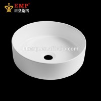 Made in China white round ceramic sanitaryware bathroom art basin